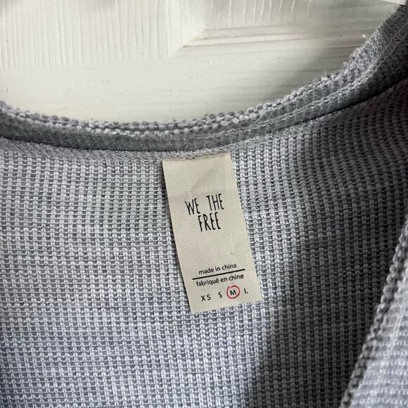 Free People We The Free Thermal Embroidered Bubble Sleeve top Medium - Picture 3 of 11